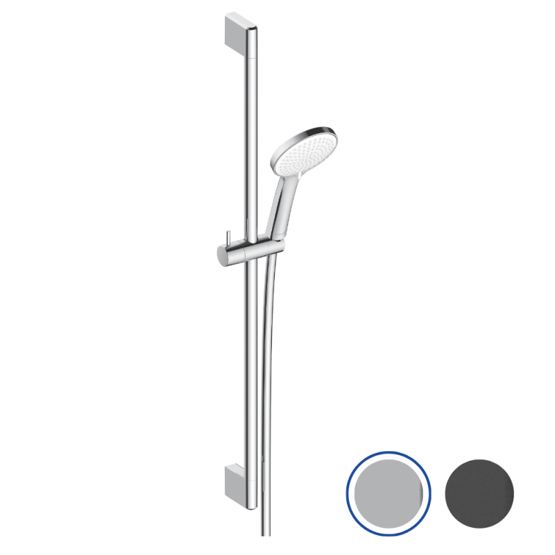 Pommeau de douche DURAVIT 3 jets type pluie flexible et barre