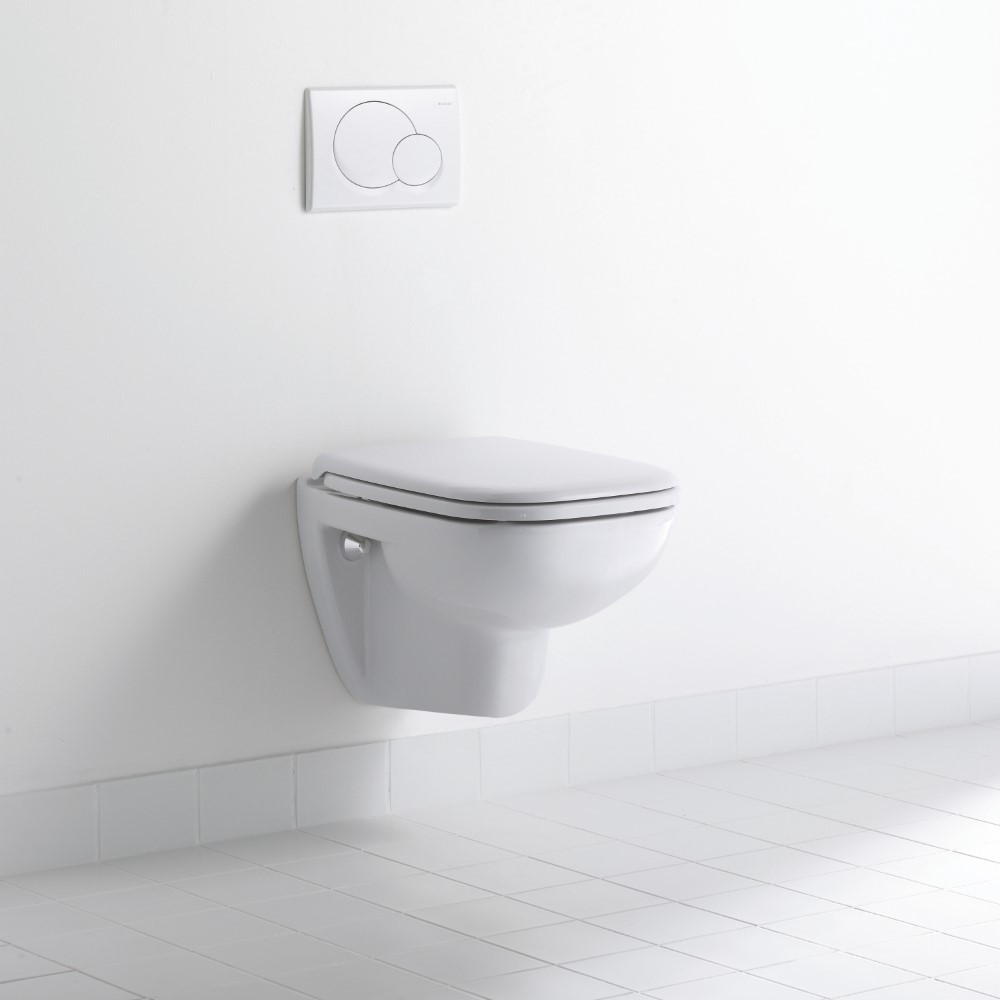 WC suspendu DURAVIT D-code avec abattant frein de chute synthétique