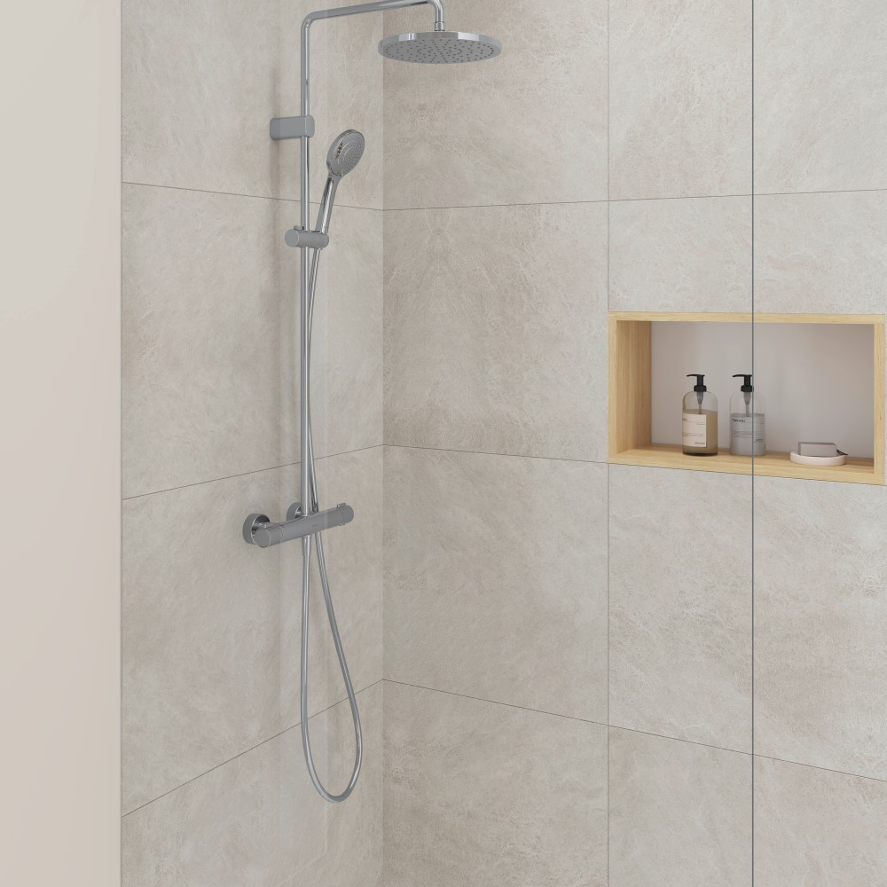 Colonne de douche thermostatique DURAVIT MinusFlow chromé