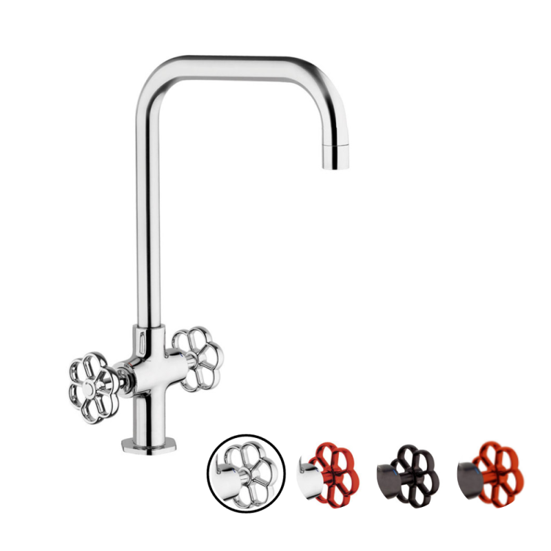 4 coloris robinet cuisine Induss