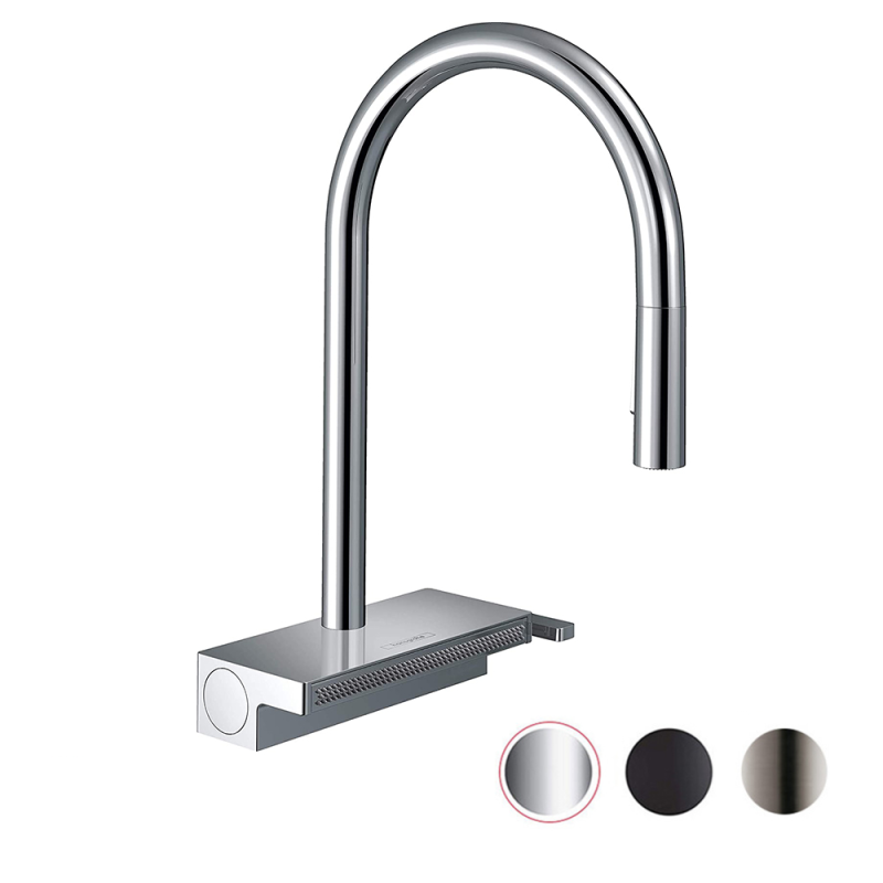 Mitigeur cuisine HANSGROHE Aquno Select M81 3 jets avec douchette extractible + passoire