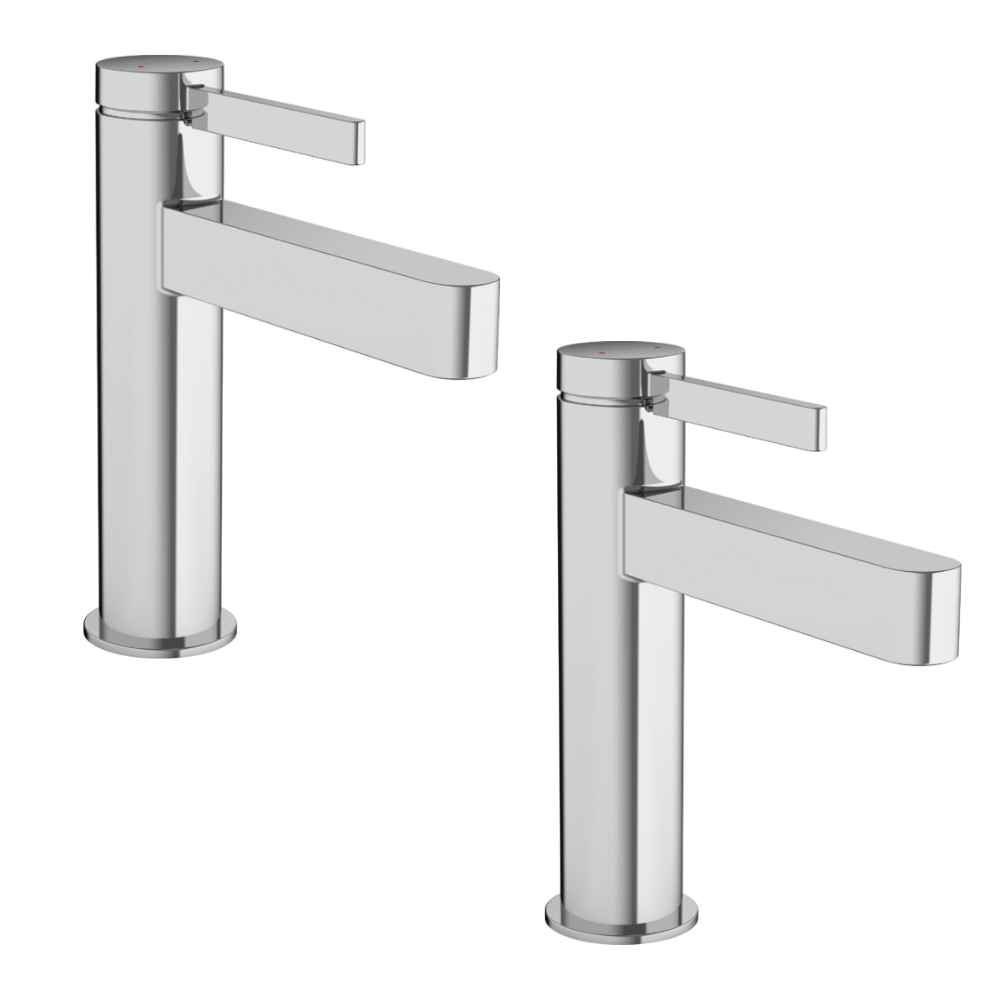 Présentation du Lot de 2 mitigeurs lavabo HANSGROHE Finoris 110 avec tirette et vidage chromé