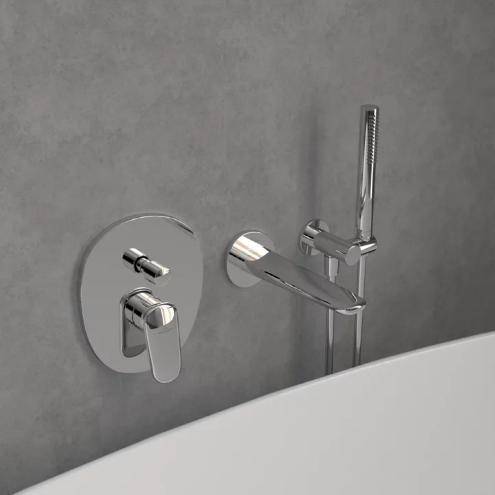 Façade mécanique avec inverseur VILLEROY ET BOCH Antao + corps encastré | Batinea