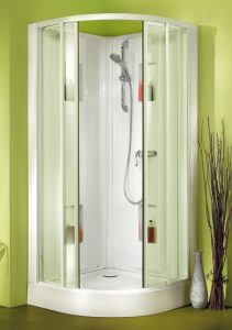 Porte coulissante cercle cabine douche batinea