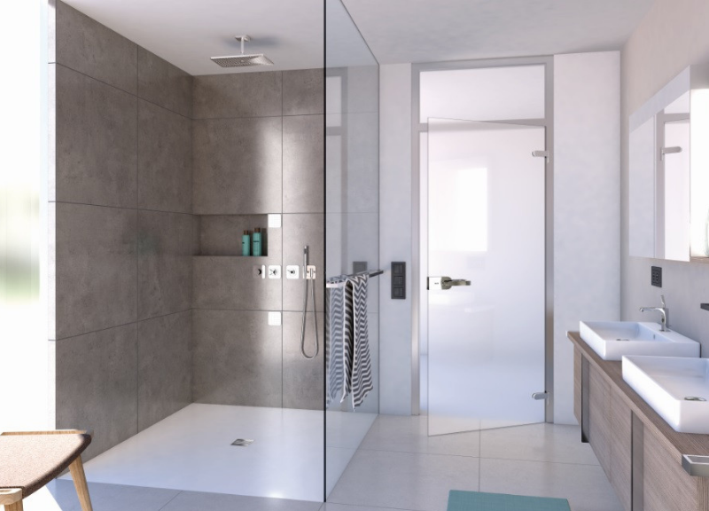 Douche receveur sans ressaut
