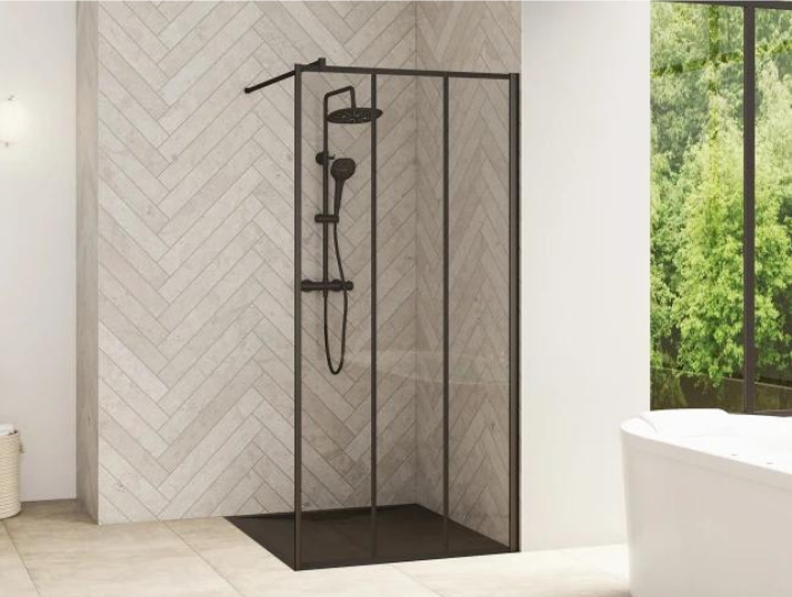 Paroi de douche salle de bain industrielle