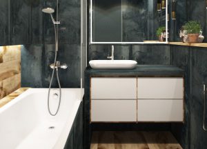 salle de bain noir