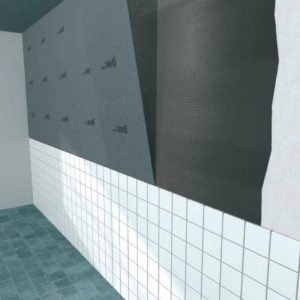 mur avec panneaux Wedi