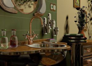Salle de bain vintage