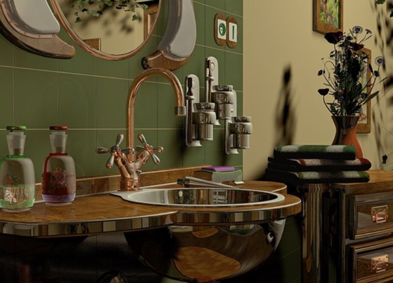 Salle de bain vintage