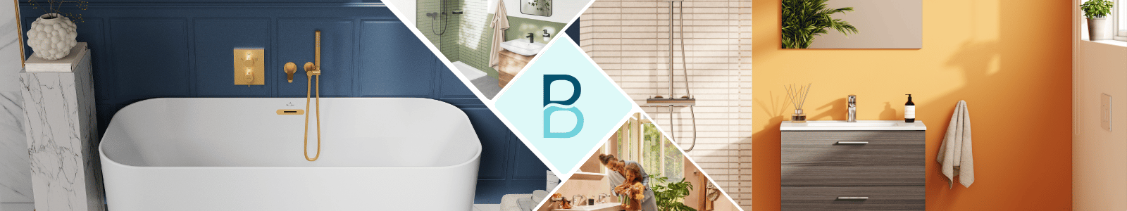 salle de bain colorée