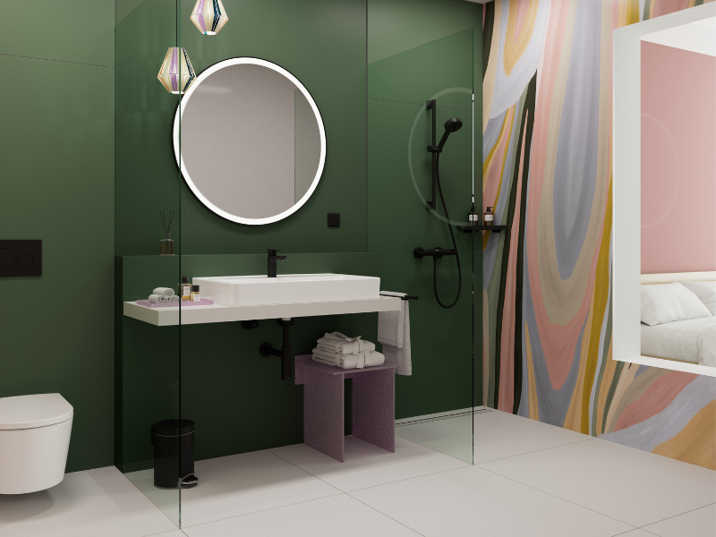 chambre parentale avec salle de bain hansgrohe