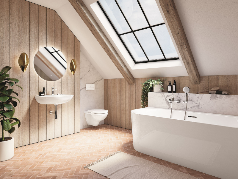 salle de bain villeroy et boch sous comble