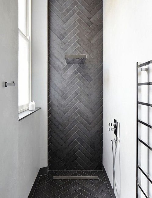 Douche italienne gris anthracite