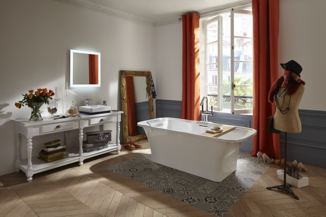 faire une salle de bain sur mesure baignoire ilot jacob delafon elite
