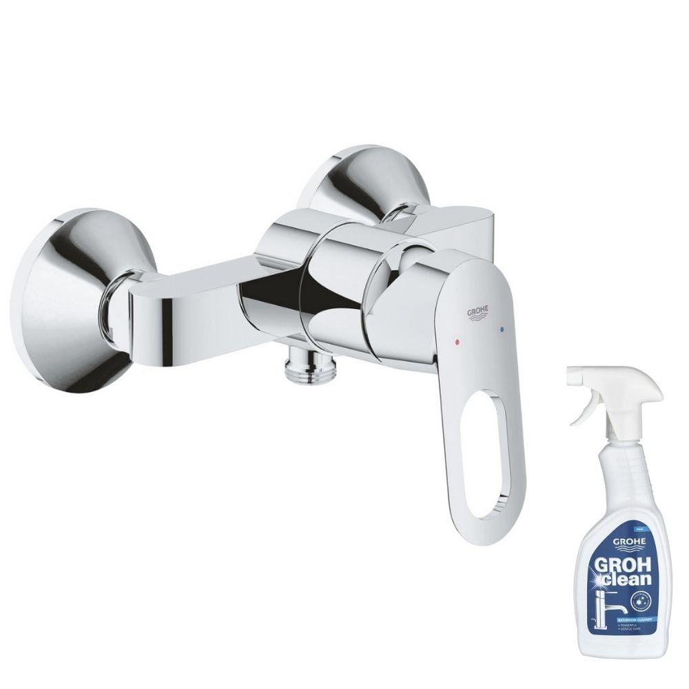 Mitigeur douche Grohe BauLoop monocommande + nettoyant robinetterie Grohe GrohClean