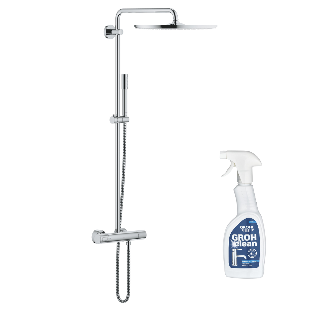 27174001_48166000   Colonne douche thermostatique GROHE Rainshower System 400 + Nettoyant robinetterie GroheClean   