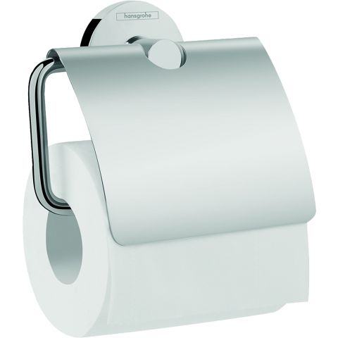 Porte-papier avec couvercle WC HANSGROHE Logis Universal Chromé