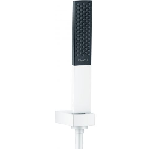 Pommeau de douche HANSGROHE Rainfinity 100 support et flexible 125 cm blanc mat