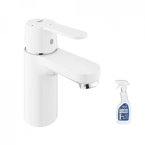Get mitigeur lavabo "click" 5,7l S Grohe Quickfix blanc + Nettoyant robinetterie Grohe GroheClean