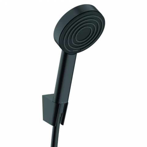Pommeau de douche HANSGROHE Pulsify 105 support et flexible 125 cm noir mat