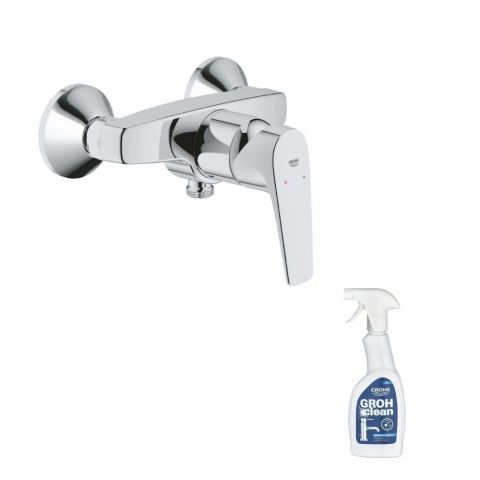 Mitigeur douche mural Start Flow Grohe Quickfix + nettoyant Grohclean