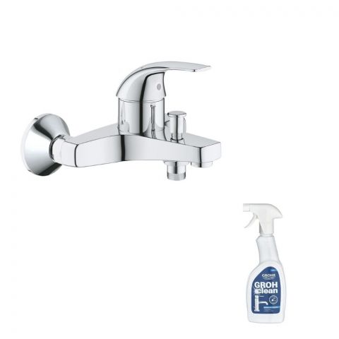 Mitigeur bain douche mural Start Curve Grohe Quickfix + nettoyant Grohclean