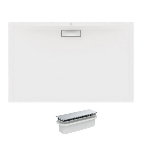 Receveur 160 X 90 ideal standard Ultra Flat New acrylique rectangle blanc - Bonde receveur et Cache Bonde Rectangulaire