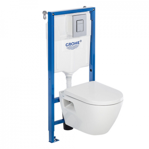 39468000 Pack WC avec bâti-support, cuvette WC et plaque de commande Grohe Solido