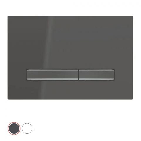 Plaque de commande WC GEBERIT Sigma50 double touche, couleur métallique chrome noir