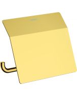 Porte-papier WC avec couvercle aspect doré poli Hansgrohe AddStoris