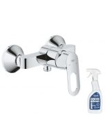 Mitigeur douche Grohe BauLoop monocommande + nettoyant robinetterie Grohe GrohClean