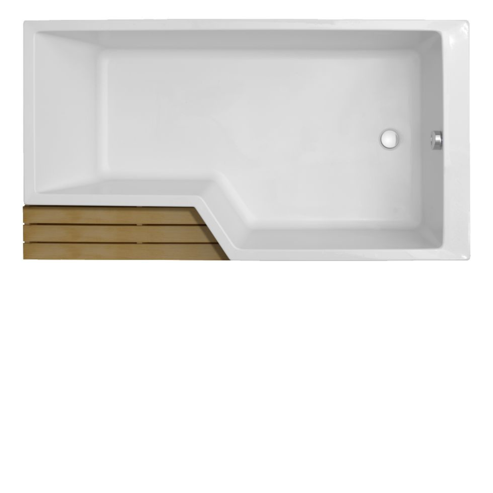 Baignoire bain douche antidérapante JACOB DELAFON Neo compacte | Blanc mat