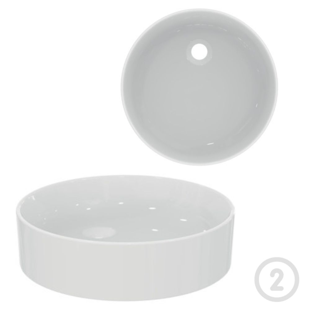 Lavabo double vasque à poser IDEAL STANDARD Conca, Design figuratif ronde