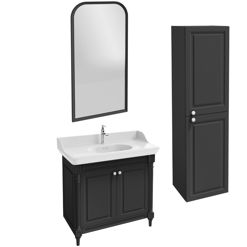 Pack meuble salle de bain JACOB DELAFON Cléo 1889 plan vasque + colonne + miroir
