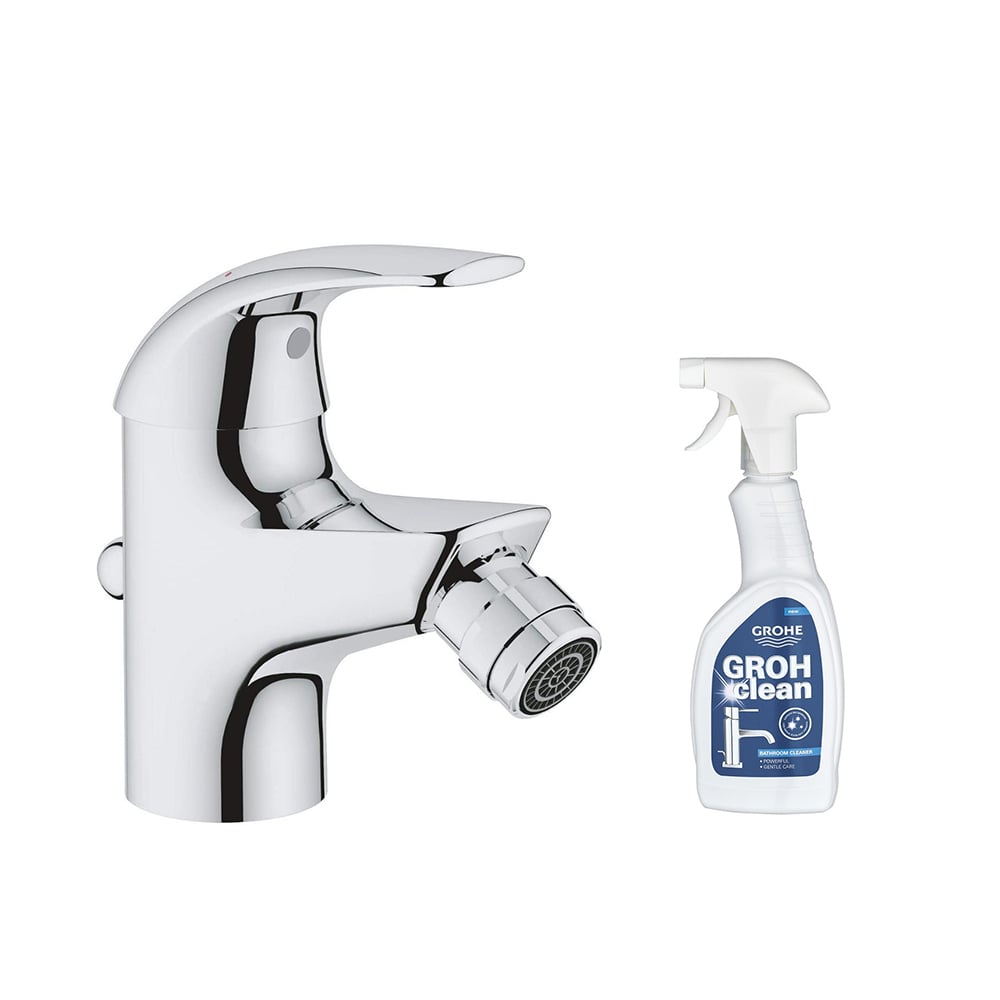 Start Curve mitigeur bidet Grohe Quickfix + Nettoyant robinetterie Grohe GroheClean