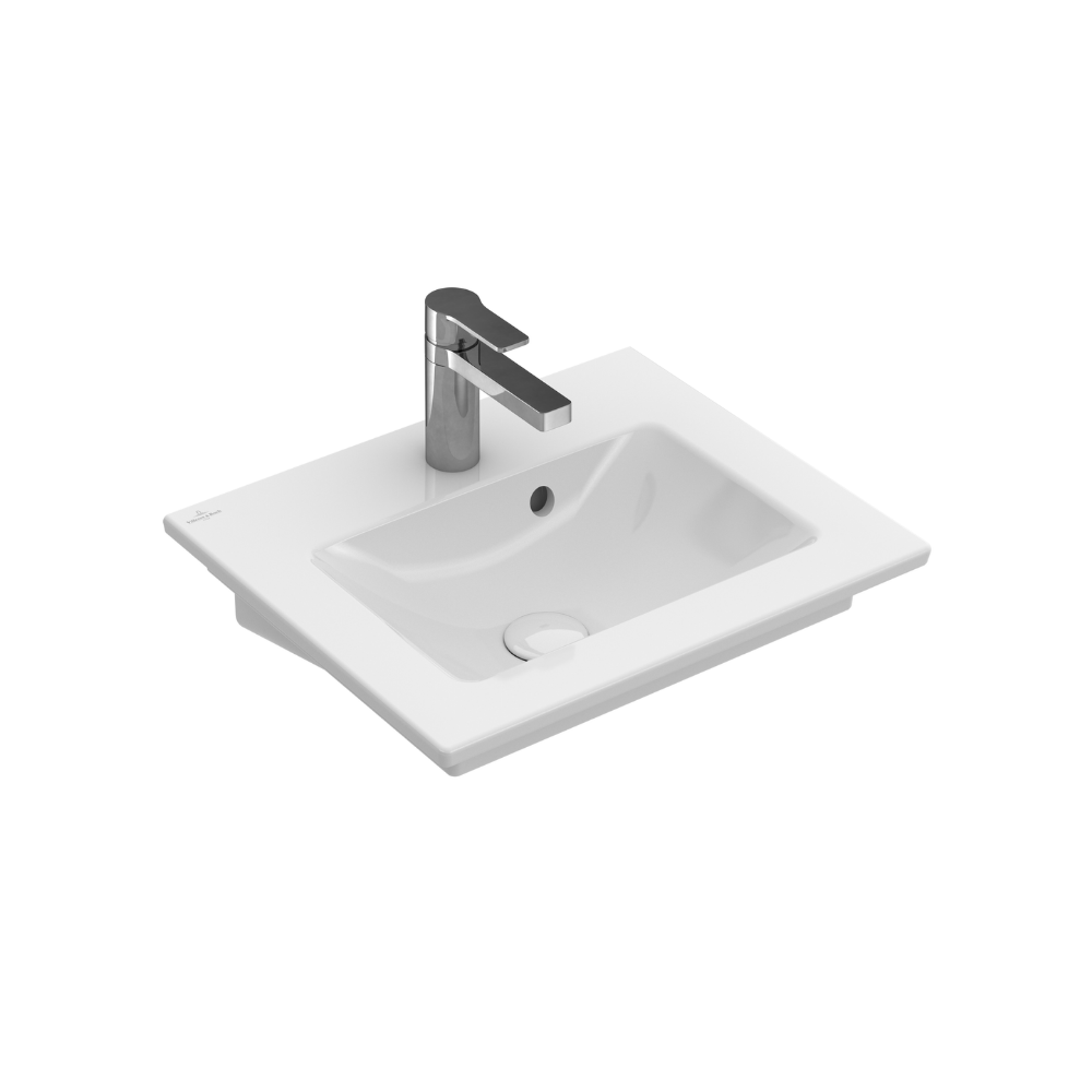 Lave-mains rectangulaire Villeroy et Boch Venticello 50x42 avec trop-plein fond blanc 